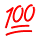 Emoji 💯 100 Punti su WhatsApp 2.17.