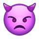 👿 Emoji Rosto Zangado Com Chifres na WhatsApp 2.17.