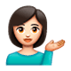 Emoji 💁🏻 Persona Al Punto Informazioni: Carnagione Chiara su WhatsApp 2.17.