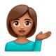 💁🏽 Emoji Infoschalter-Mitarbeiter(in): mittlere Hautfarbe WhatsApp 2.17.