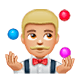 🤹🏼 Emoji Jongleur(in): mittelhelle Hautfarbe WhatsApp 2.17.