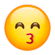 Emoji 😙 Faccina Che Bacia Con Occhi Sorridenti su WhatsApp 2.17.