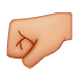 🤛🏼 Emoji Faust nach links: mittelhelle Hautfarbe WhatsApp 2.17.