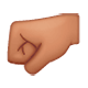Emoji 🤛🏽 Pugno A Sinistra: Carnagione Olivastra su WhatsApp 2.17.