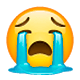 😭 Emoji Cara Llorando Fuerte en WhatsApp 2.17.
