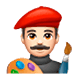 Emoji 👨🏻‍🎨 Artista Uomo: Carnagione Chiara su WhatsApp 2.17.