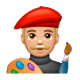 👨🏼‍🎨 Emoji Artista Hombre: Tono De Piel Claro Medio en WhatsApp 2.17.