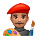 👨🏽‍🎨 Emoji Künstler: mittlere Hautfarbe WhatsApp 2.17.