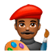 👨🏾‍🎨 Emoji Künstler: mitteldunkle Hautfarbe WhatsApp 2.17.