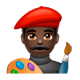 👨🏿‍🎨 Emoji Künstler: dunkle Hautfarbe WhatsApp 2.17.