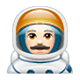 Emoji 👨🏻‍🚀 Astronauta Uomo: Carnagione Chiara su WhatsApp 2.17.