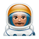 👨🏽‍🚀 Emoji Astronauta Hombre: Tono De Piel Medio en WhatsApp 2.17.