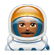 👨🏾‍🚀 Emoji Astronauta Hombre: Tono De Piel Oscuro Medio en WhatsApp 2.17.