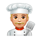 Émoji 👨🏼‍🍳 Cuisinier : Peau Moyennement Claire sur WhatsApp 2.17.