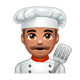 Émoji 👨🏽‍🍳 Cuisinier : Peau Légèrement Mate sur WhatsApp 2.17.