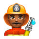 Émoji 👨🏾‍🚒 Pompier Homme : Peau Mate sur WhatsApp 2.17.