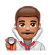 👨🏽‍⚕️ Emoji Arzt: mittlere Hautfarbe WhatsApp 2.17.