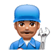 Emoji 👨🏽‍🔧 Meccanico Uomo: Carnagione Olivastra su WhatsApp 2.17.
