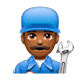 👨🏾‍🔧 Emoji Mechaniker: mitteldunkle Hautfarbe WhatsApp 2.17.