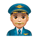 👨🏼‍✈️ Emoji Pilot: mittelhelle Hautfarbe WhatsApp 2.17.