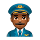 👨🏾‍✈️ Emoji Pilot: mitteldunkle Hautfarbe WhatsApp 2.17.