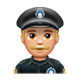 👮🏼‍♂️ Emoji Agente De Policía Hombre: Tono De Piel Claro Medio en WhatsApp 2.17.