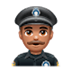 👮🏽‍♂️ Emoji Policial Homem: Pele Morena na WhatsApp 2.17.