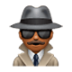 🕵🏾‍♂️ Emoji Detective Hombre: Tono De Piel Oscuro Medio en WhatsApp 2.17.