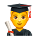 Emoji 👨‍🎓 Studente su WhatsApp 2.17.