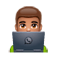 👨🏽‍💻 Emoji Tecnólogo: Tono De Piel Medio en WhatsApp 2.17.