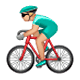 Émoji 🚴🏼‍♂️ Cycliste Homme : Peau Moyennement Claire sur WhatsApp 2.17.