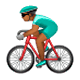 🚴🏾‍♂️ Emoji Homem Ciclista: Pele Morena Escura na WhatsApp 2.17.