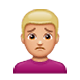 Emoji 🙍🏼‍♂️ Uomo Corrucciato: Carnagione Abbastanza Chiara su WhatsApp 2.17.