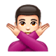 Emoji 🙅🏻‍♂️ Uomo Con Gesto Di Rifiuto: Carnagione Chiara su WhatsApp 2.17.