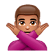 Emoji 🙅🏽‍♂️ Uomo Con Gesto Di Rifiuto: Carnagione Olivastra su WhatsApp 2.17.