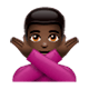 🙅🏿‍♂️ Emoji Homem Fazendo Gesto De «não»: Pele Escura na WhatsApp 2.17.