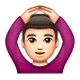 🙆🏻‍♂️ Emoji Homem Fazendo Gesto De «OK»: Pele Clara na WhatsApp 2.17.