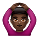 🙆🏿‍♂️ Emoji Mann mit Händen auf dem Kopf: dunkle Hautfarbe WhatsApp 2.17.