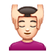 💆🏻‍♂️ Emoji Mann, der eine Kopfmassage bekommt: helle Hautfarbe WhatsApp 2.17.