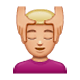 💆🏼‍♂️ Emoji Mann, der eine Kopfmassage bekommt: mittelhelle Hautfarbe WhatsApp 2.17.