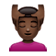 Emoji 💆🏿‍♂️ Uomo Che Riceve Un Massaggio: Carnagione Scura su WhatsApp 2.17.