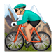 🚵🏼‍♂️ Emoji Mountainbiker: mittelhelle Hautfarbe WhatsApp 2.17.
