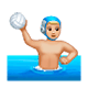 🤽🏼‍♂️ Emoji Homem Jogando Polo Aquático: Pele Morena Clara na WhatsApp 2.17.