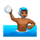 🤽🏾‍♂️ Emoji Homem Jogando Polo Aquático: Pele Morena Escura na WhatsApp 2.17.