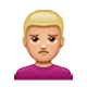 Emoji 🙎🏼‍♂️ Uomo Imbronciato: Carnagione Abbastanza Chiara su WhatsApp 2.17.