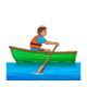🚣🏽‍♂️ Emoji Hombre Remando En Un Bote: Tono De Piel Medio en WhatsApp 2.17.