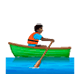 Emoji 🚣🏿‍♂️ Uomo In Barca A Remi: Carnagione Scura su WhatsApp 2.17.