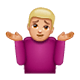 Emoji 🤷🏼‍♂️ Uomo Che Scrolla Le Spalle: Carnagione Abbastanza Chiara su WhatsApp 2.17.
