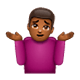 🤷🏾‍♂️ Emoji Homem Dando De Ombros: Pele Morena Escura na WhatsApp 2.17.