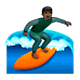Émoji 🏄🏿‍♂️ Surfeur : Peau Foncée sur WhatsApp 2.17.